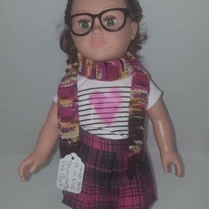 handmade ILTY O#01skinny knitted 18 in doll scarf